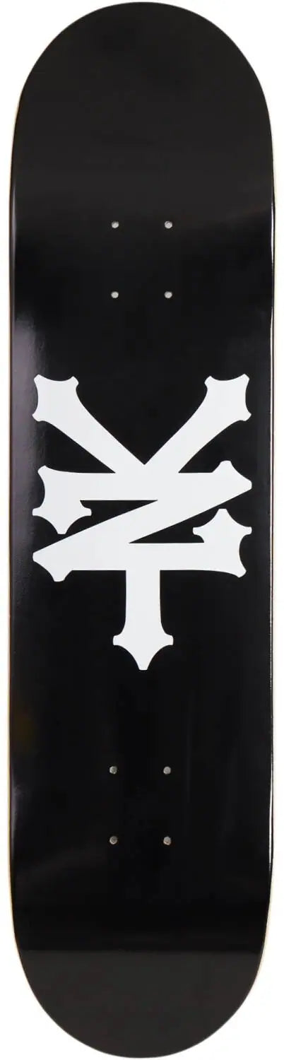 Planche de skateboard Zoo York Classic Crackerjack noire – logo Crackerjack blanc