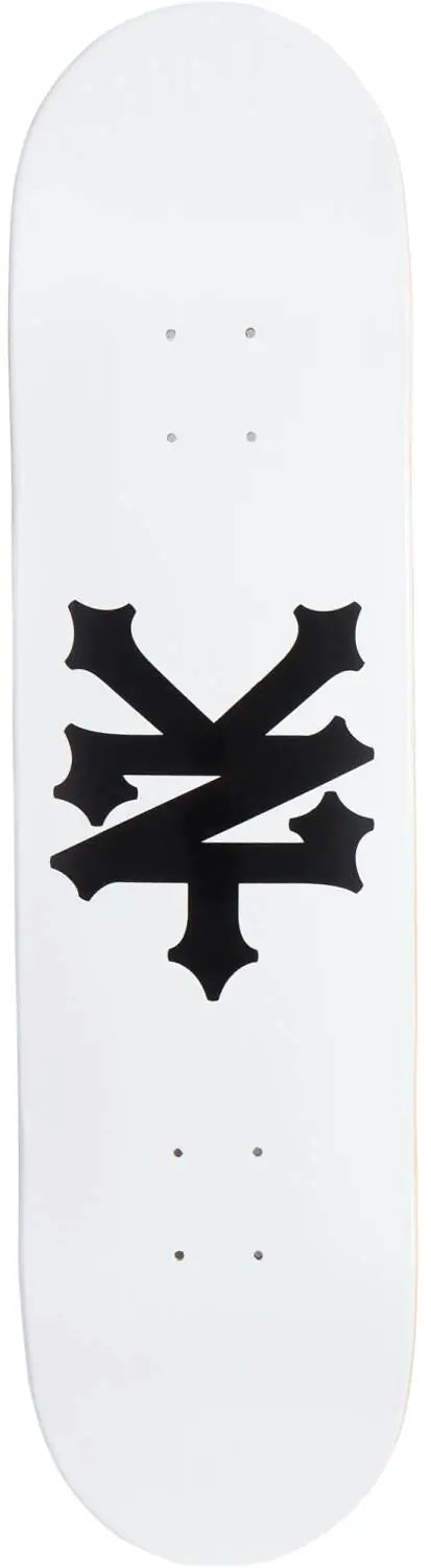 Planche de skateboard Zoo York Classic Crackerjack blanche – logo Crackerjack noir