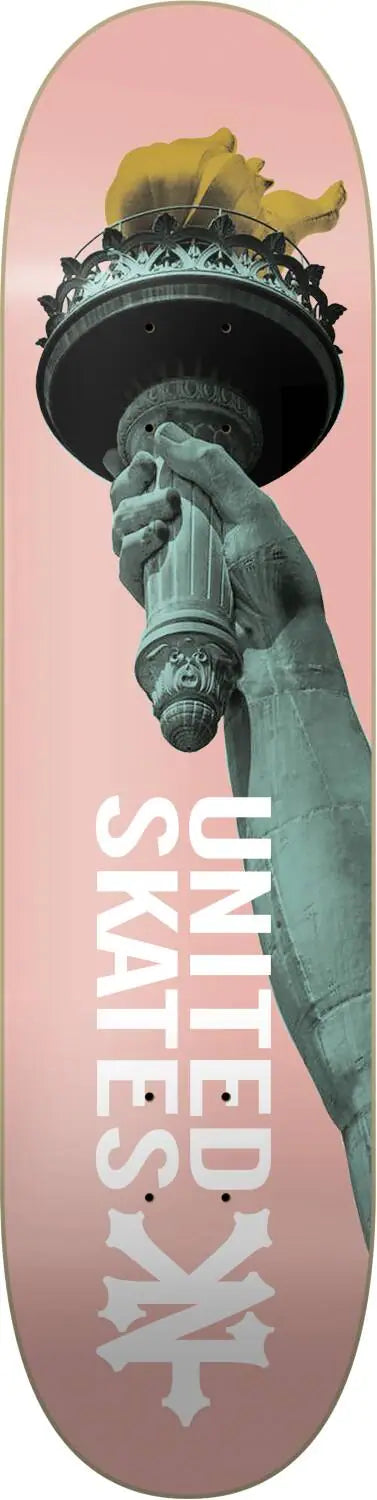 Planche de skateboard Zoo York United Skates – Statue de la Liberté sur fond rose